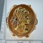Zegelring - 14 karaat Geel goud - Vintage Handcrafted, Sieraden, Tassen en Uiterlijk, Antieke sieraden