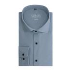 GENTS - Twill grijsblauw 4-way stretch - XXL 45/46, Kleding | Heren, Overhemden, Verzenden, Nieuw
