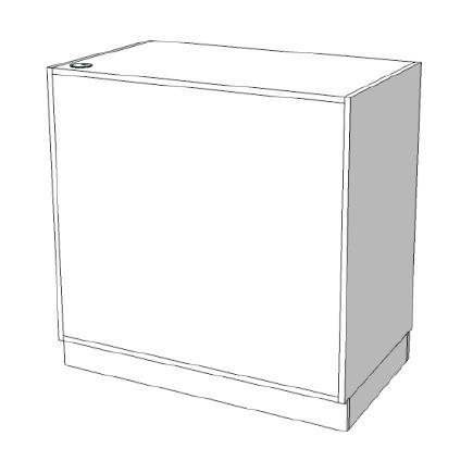 Glossy toonbank met lade en plank C-PEK-010, Zakelijke goederen, Kantoor en Winkelinrichting | Winkel en Inventaris