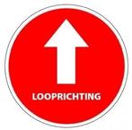 Vloersticker looprichting tekst rood, Verzenden, Nieuw