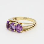 Ring - 14 karaat Geel goud - 2.13ct. tw. Amethist, Sieraden, Tassen en Uiterlijk, Ringen, Nieuw