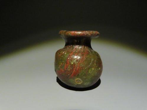 Oud-Romeins Glas Gemarmerde glazen zalf. 1e-3e eeuw n.Chr., Verzamelen, Mineralen en Fossielen