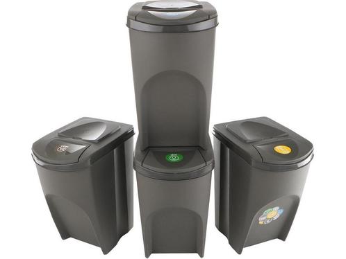 Prosperplast Sortibox scheidingsbakken set 4x35L - Grijs, Huis en Inrichting, Woonaccessoires | Overige, Zo goed als nieuw, Verzenden