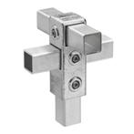 Buiskoppeling Combinatiekoppeling  40 mm Aluminium Vierkant, Nieuw, Verzenden