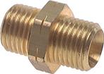 Dubbele Nippel G1/4 Man X Man Linkshandig Messing 16bar, Doe-het-zelf en Verbouw, Verzenden, Nieuw