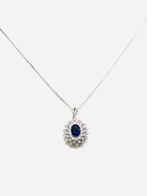 Ketting met hanger - 18 karaat Witgoud - 2.15ct. tw. Diamant