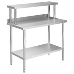 vidaXL Keukenwerktafel met bovenschap 120x60x120 cm, Verzenden
