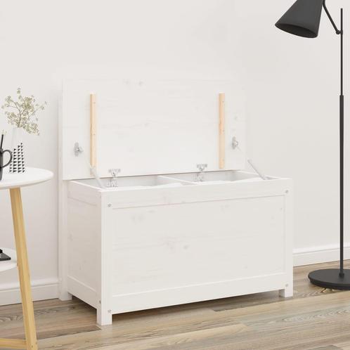vidaXL Bankje 80x41x77 cm massief grenenhout wit, Huis en Inrichting, Banken | Bankstellen, Nieuw, Minder dan 150 cm, Hout, Verzenden