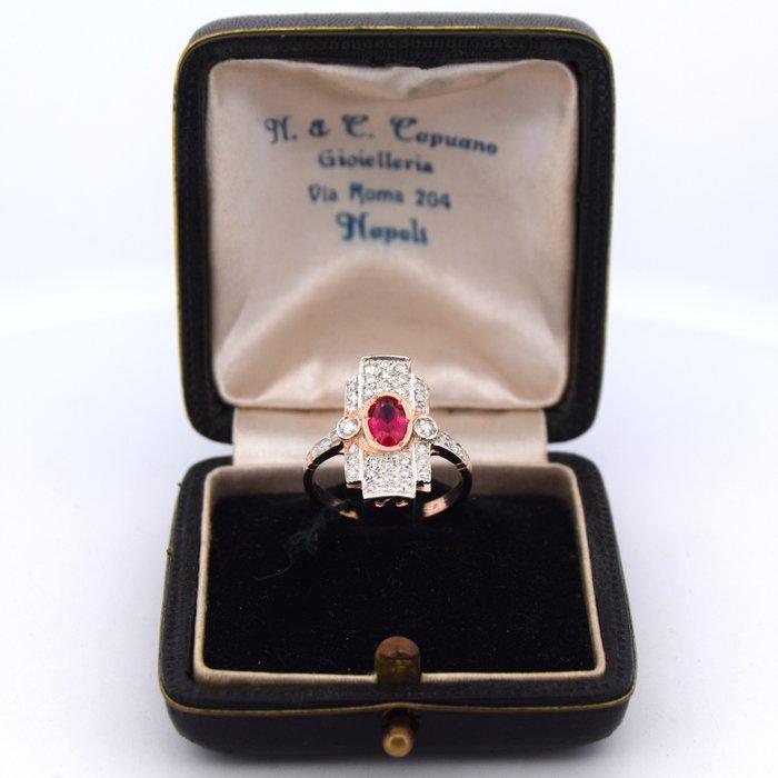 Zonder Minimumprijs - Armring - 9 kt. Roségoud - 1.80ct. tw., Sieraden, Tassen en Uiterlijk, Antieke sieraden