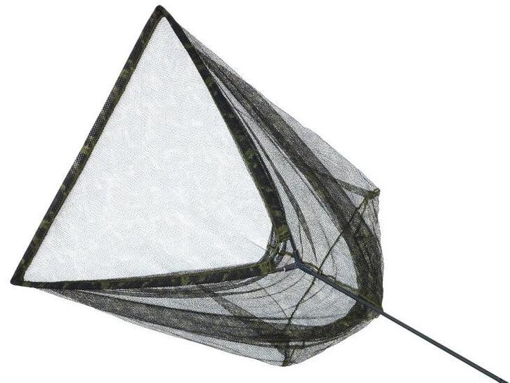 Camouflage Schepnet 107 x 107 cm. + Steel - Karper XL, Watersport en Boten, Hengelsport | Karpervissen, Net of Fuik, Nieuw, Verzenden