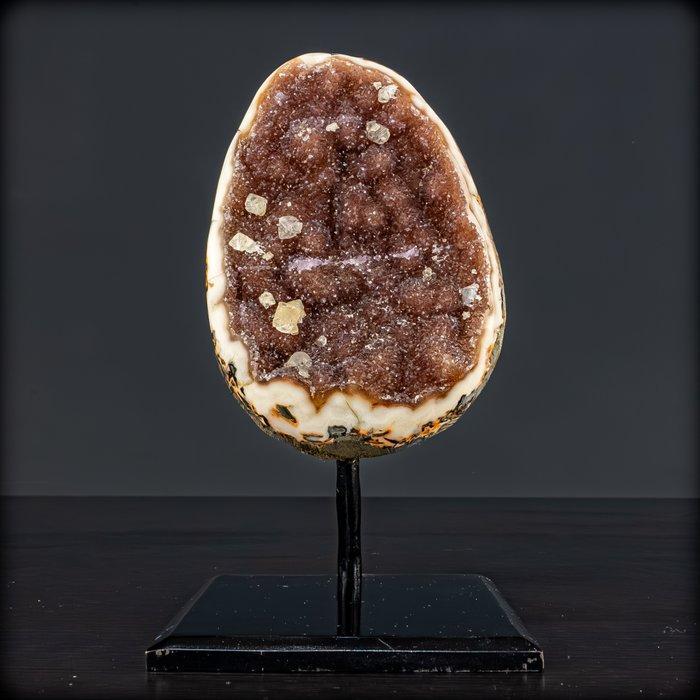 Roze amethist-Druse op standaard – Zachte schoonheid met, Verzamelen, Mineralen en Fossielen