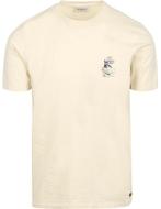 No-Excess T-Shirt Slub Placed Prints Ecru maat 3XL Heren, Kleding | Heren, T-shirts, Verzenden, Wit, Nieuw, Overige maten