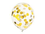 Confetti Ballonnen Goud Deluxe 30cm 6st, Nieuw, Verzenden