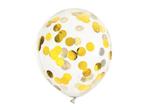 Confetti Ballonnen Goud Deluxe 30cm 6st, Verzenden, Nieuw