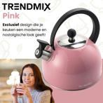 Trendmix Fluitketel Roze 2,5 Liter – Lichtgewicht RVS –, Ophalen of Verzenden, Nieuw