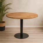 Mangohout Horecatafel Rond Ø100 cm, Huis en Inrichting, Tafels | Eettafels, Verzenden, Rond, Nieuw, Industriële meubels