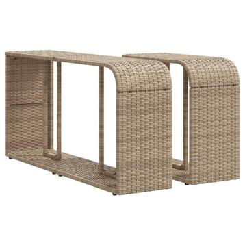 Opbergschappen Poly Rattan Beige - Retourdeal - 42% Korting! beschikbaar voor biedingen