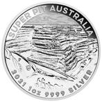 Australische Silver Super Pit 1 oz 2021 (100.000 oplage), Zilver, Losse munt, Verzenden