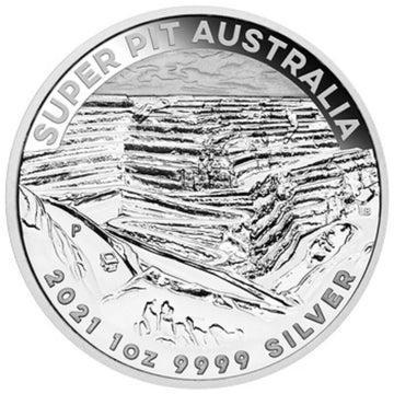 Australische Silver Super Pit 1 oz 2021 (100.000 oplage), Postzegels en Munten, Munten | Oceanië, Losse munt, Zilver, Verzenden