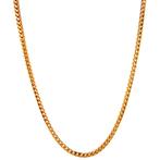 Gouden vossenstaart collier 42 cm 14 karaat, Verzenden, Zo goed als nieuw, Goud, Goud