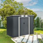 Metalen tuinhuis M - 213 × 130 × 173 cm - Grijs, Verzenden, Nieuw