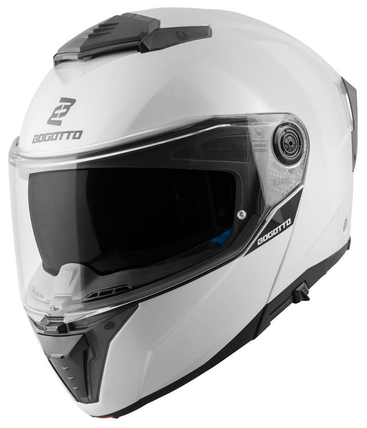 Bogotto FF404 Solid Wit Systeemhelm, Motoren, Kleding | Motorhelmen, XXL, Nieuw met kaartje, Overige merken, Systeemhelm, Verzenden