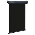 vidaXL Balkonscherm 125x250 cm zwart, Tuin en Terras, Verzenden, Nieuw