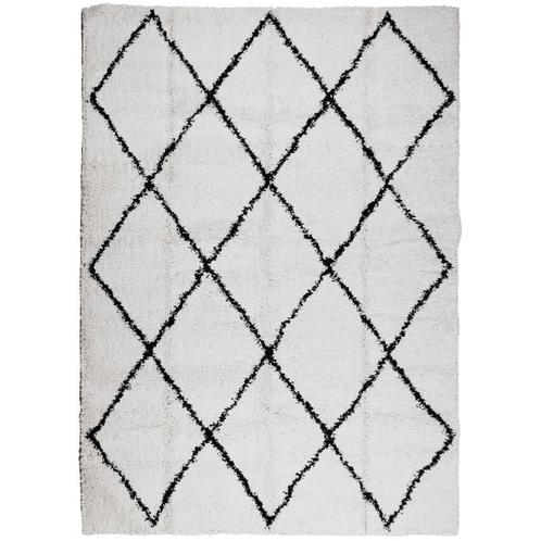 Zacht Vloerkleed 200x280 Creme/Zwart - PAMPLONA retourdeal, Huis en Inrichting, Stoffering | Tapijten en Kleden, 200 cm of meer