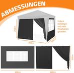 KESSER® Zijwand voor paviljoen - 3x3m - Zwart, Verzenden, Nieuw