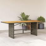 vidaXL Tuintafel met acaciahouten blad 190x80x74 cm poly, Verzenden, Nieuw