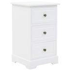 Nachtkastje Wit 35x32x59 - Retourdeal! 42% Korting, Minder dan 45 cm, Nieuw, Hout, 55 tot 70 cm