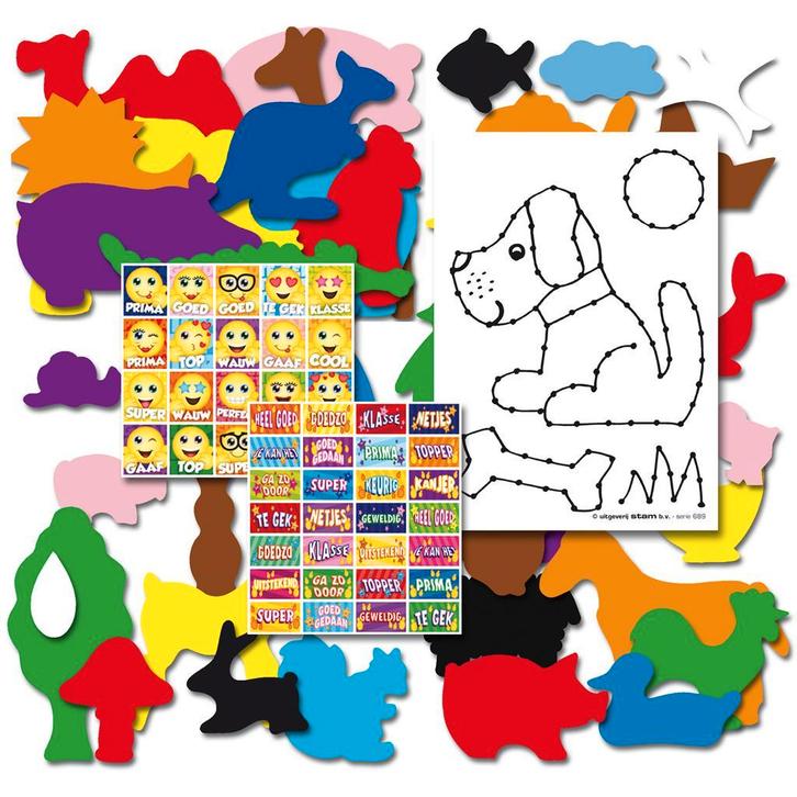 Knutselen  Plakfiguren  - borduurkaarten - beloningsstickers, Kinderen en Baby's, Speelgoed | Educatief en Creatief, Knutselen