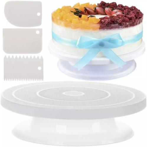 Ruhhy Draaiende Taartstandaard met Decoratiespatels - Maa..., Huis en Inrichting, Keuken | Keukenbenodigdheden, Nieuw, Ophalen of Verzenden