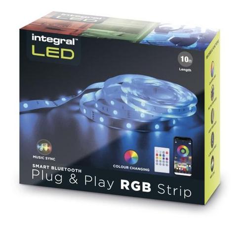 Integral Plug&Play RGB LEDstrip IP20 5meter 4.5W/M 30LED/..., Huis en Inrichting, Lampen | Overige, Nieuw, Ophalen of Verzenden