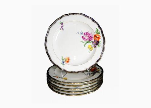 Meissen - Schotel (6) - (1910-1920) - Motivi A dorato e, Antiek en Kunst, Antiek | Meubels | Tafels