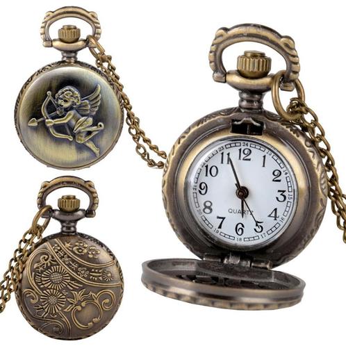 Fako® - Kettinghorloge - Cupido - Bronskleurig, Sieraden, Tassen en Uiterlijk, Horloges | Heren, Verzenden