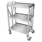 GGM Gastro | Serveerwagen - opvouwbaar - 880x500mm- met 3 |, Verzenden
