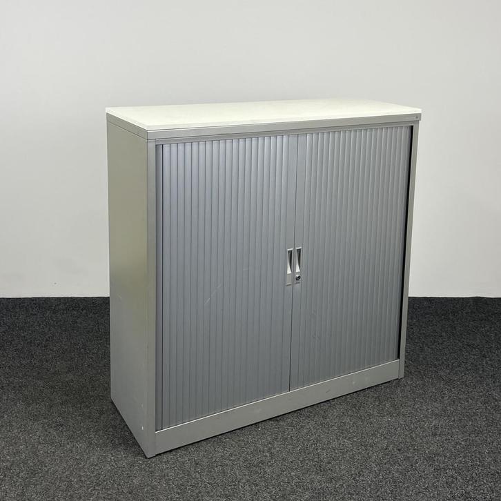 Grijze Archiefkast | 122 x 120 x 47 cm, Huis en Inrichting, Kasten | Roldeurkasten en Archiefkasten, Gebruikt, Ophalen of Verzenden