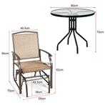 2dekans | Coast 2 schommelstoelen tuinmeubilair met metalen, Ophalen of Verzenden, Zo goed als nieuw