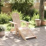 vidaXL Stoel Adirondack met voetenbank massief vurenhout, Tuin en Terras, Tuinstoelen, Verzenden, Nieuw, Hout