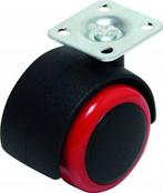 Bgs Technic Double Caster Wheel, rood / zwart, 50 mm, Nieuw, Verzenden