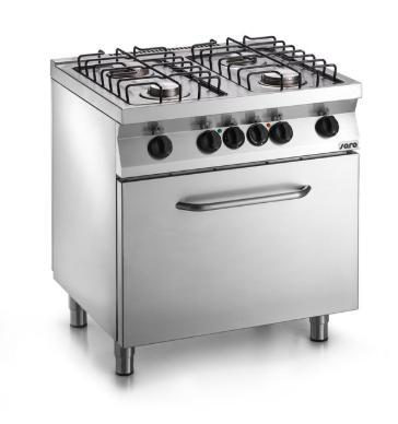 Gasfornuis Met Elektrische Oven |  4 Pits | 800x700x(H)850mm, Zakelijke goederen, Horeca | Keukenapparatuur, Verzenden