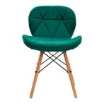 4Rico stoel QS-186 groen fluweel (Diverse stoelen), Verzenden, Nieuw