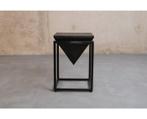 Bijzettafel Diamant mangohout ZWART 35x35 cm