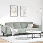 vidaXL Bankstel Lichtgrijs Fluweel, Huis en Inrichting, Banken | Bankstellen, Verzenden, Nieuw, Stof