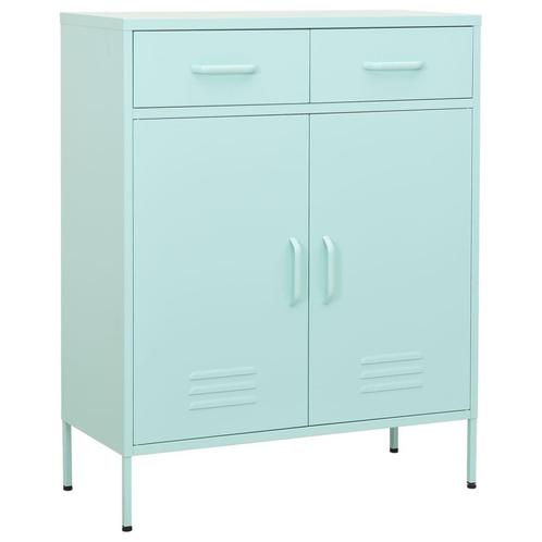 vidaXL Opbergkast 80x35x101,5 cm staal mint, Huis en Inrichting, Kasten | Overige, Nieuw, Verzenden