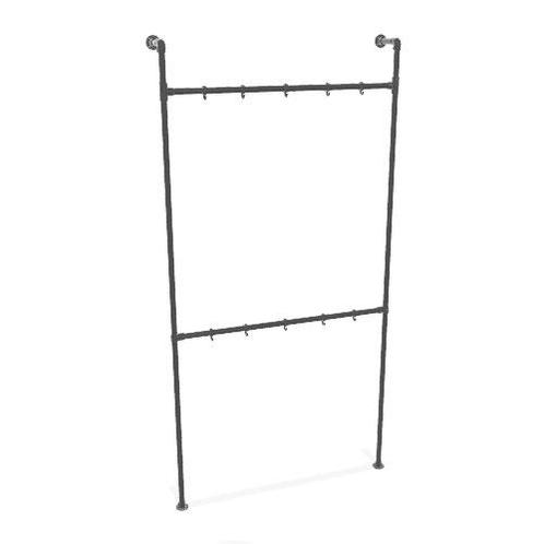 Industriële Steigerbuis Kapstok Chester Duo | Zwart 26.9 mm, Huis en Inrichting, Woonaccessoires | Kapstokken, Ophalen of Verzenden