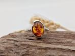 Ring in 925 zilver met Baltische amber van topkwaliteit.- 2