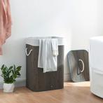[en.casa] Wasmand Salla bamboe met waszak 60x40x30 cm 72 L b, Huis en Inrichting, Badkamer | Badtextiel en Accessoires, Verzenden
