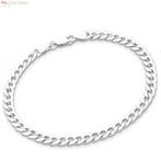 Zilveren 5 mm holle gourmet schakel armband, Sieraden, Tassen en Uiterlijk, Armbanden, Verzenden, Nieuw, Zilver